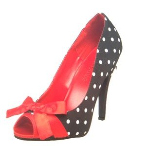 PENTHOUSE Shoes - PENTHOUSE PAIGE SATIN POLKA DOT PUMP PENTHOUSE Shoes - PENTHOUSE PAIGE SATIN POLKA DOT PUMP